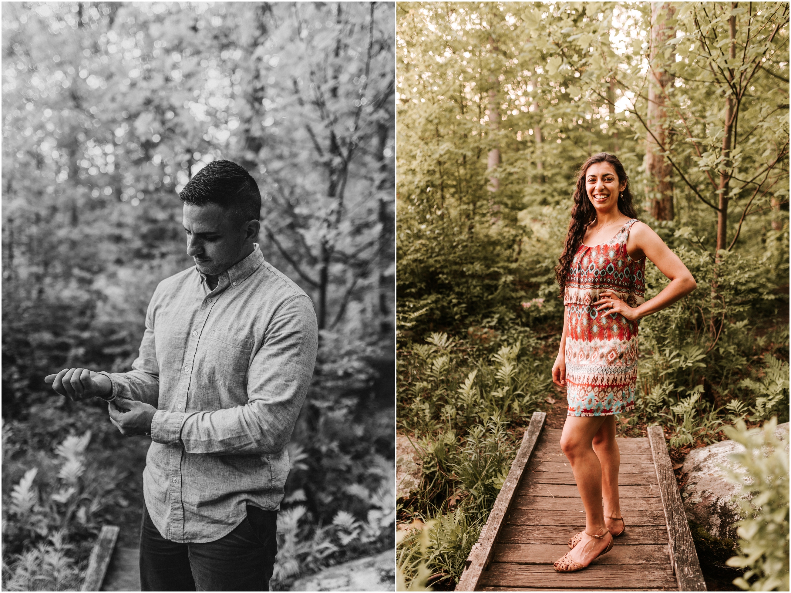 Spring Nature Couple Saffin Pond Mahlon Dickenson Reservation Engagement Session New Jersey Wedding Photographer