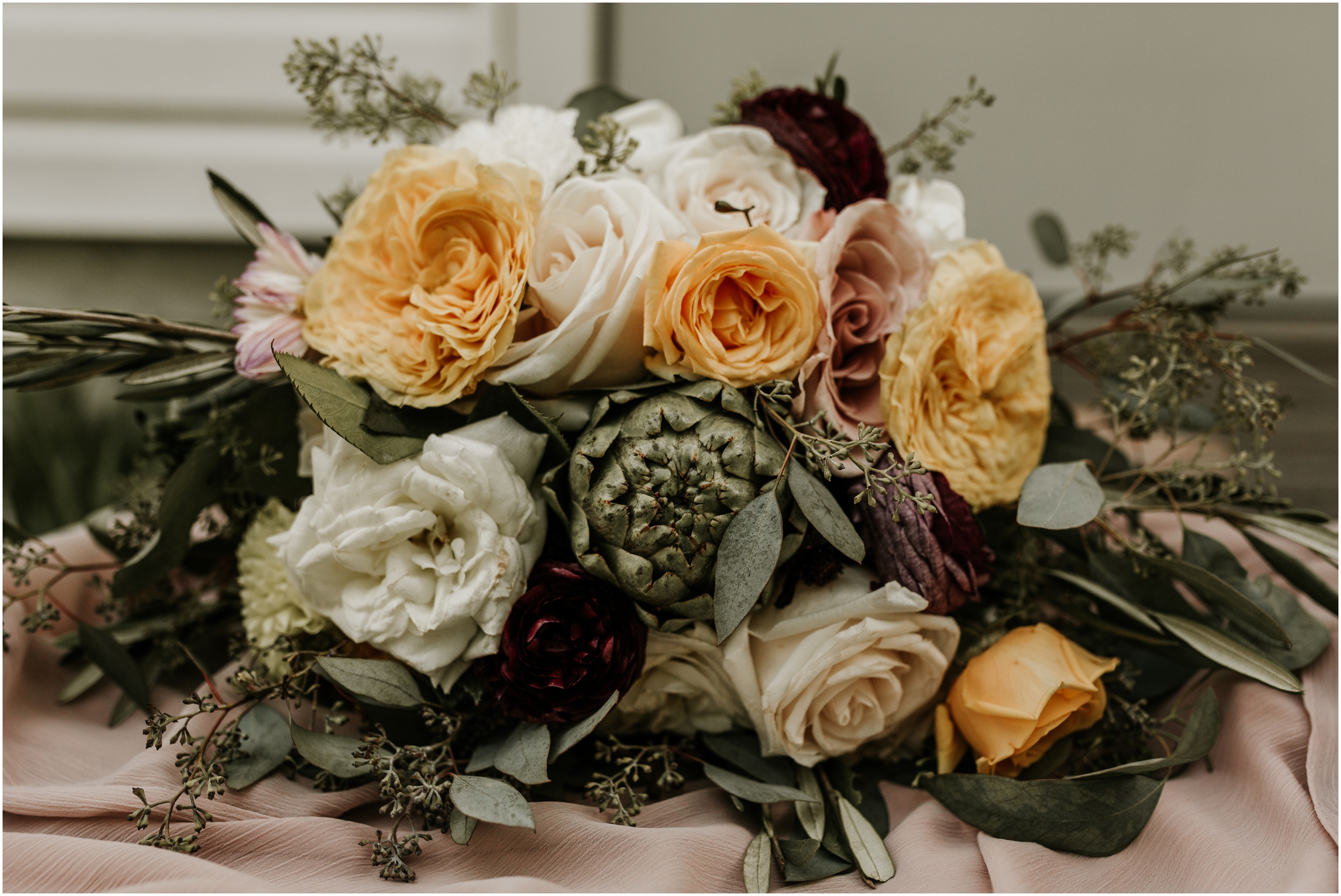 Artichoke Bouquet Florist Flowers New Jersey Wedding Photographer Tori Kelner Photography