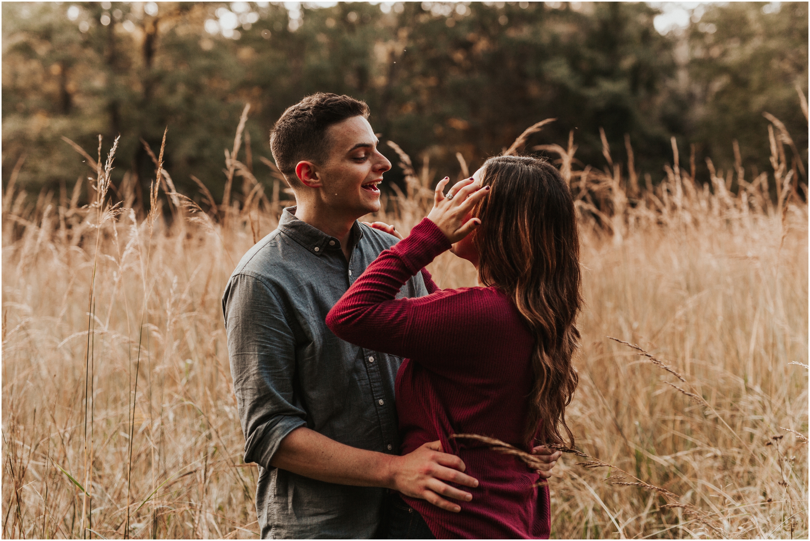 Early Fall Engagement Session Fun Adventurous Couple Cross Estate Gardens Bernardsville New Jersey Wedding Photographer