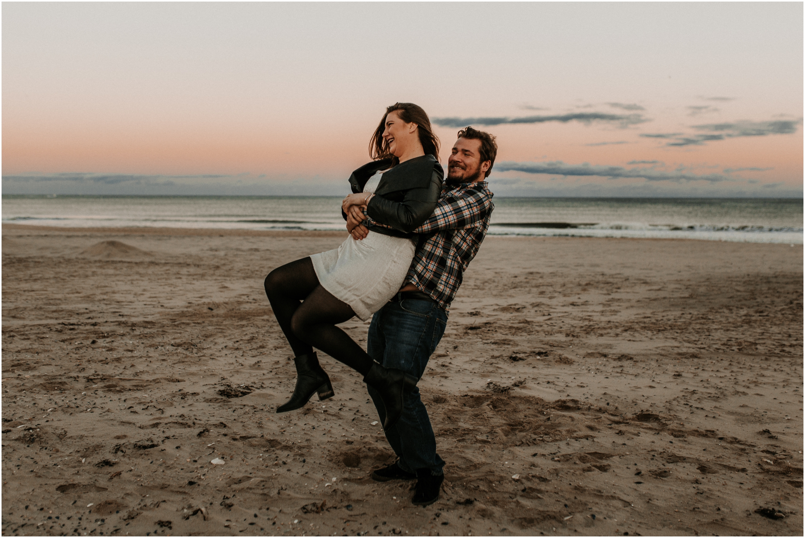 Freehold Manasquan Beach Osprey Leggetts Fall October Engagement Session New Jersey NJ Wedding Photographer