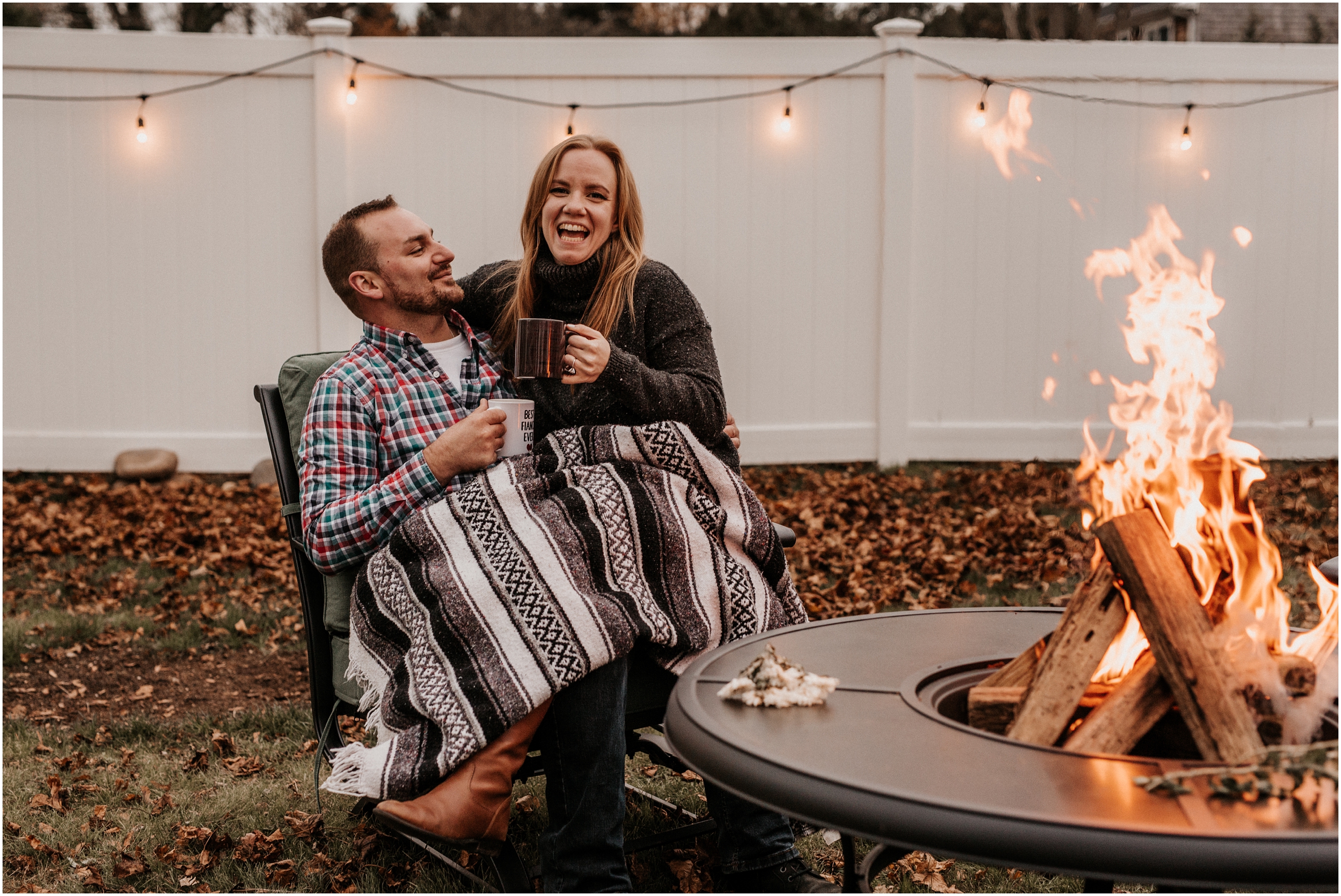 Long Island NY In Home Engagement Session Cozy Fall NJ Wedding Photographer