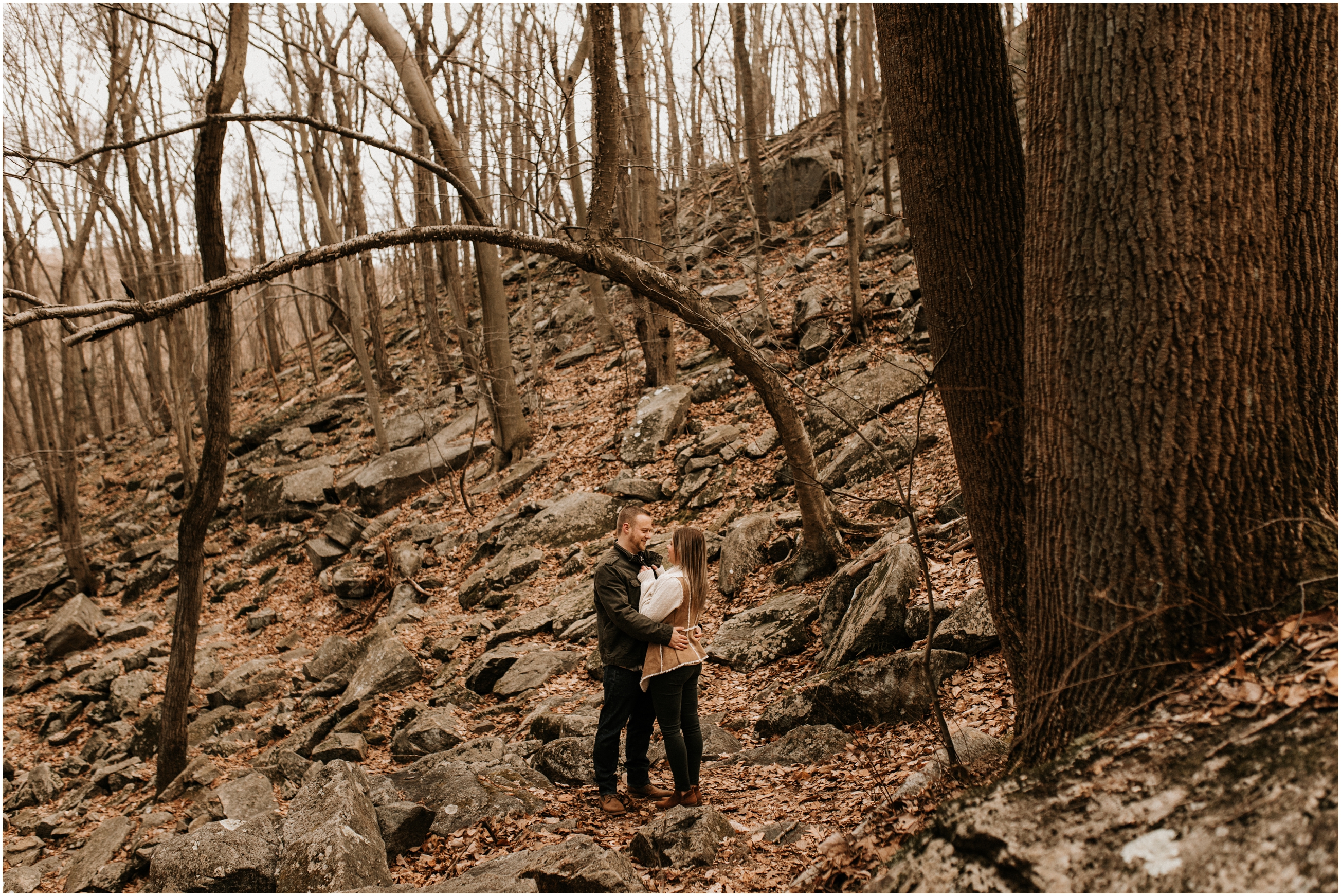 couple in state park kissing