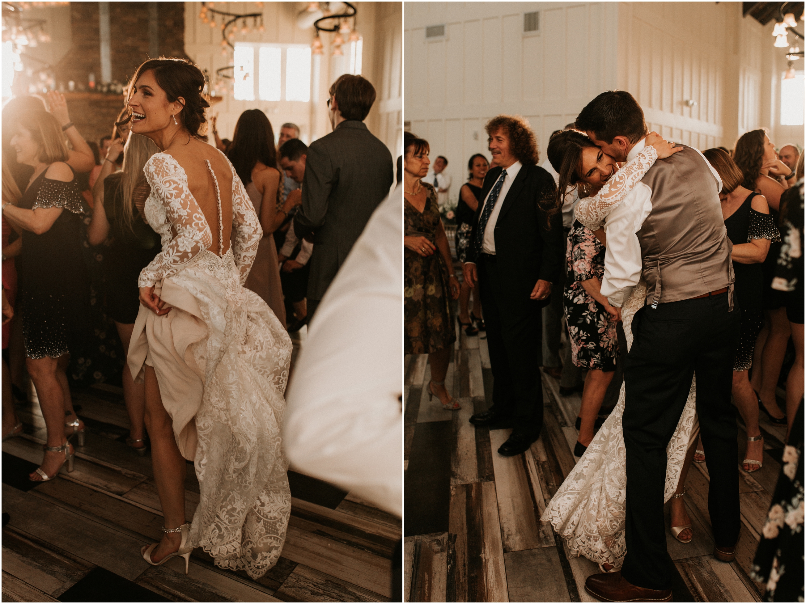 guests dancing at wedding reception