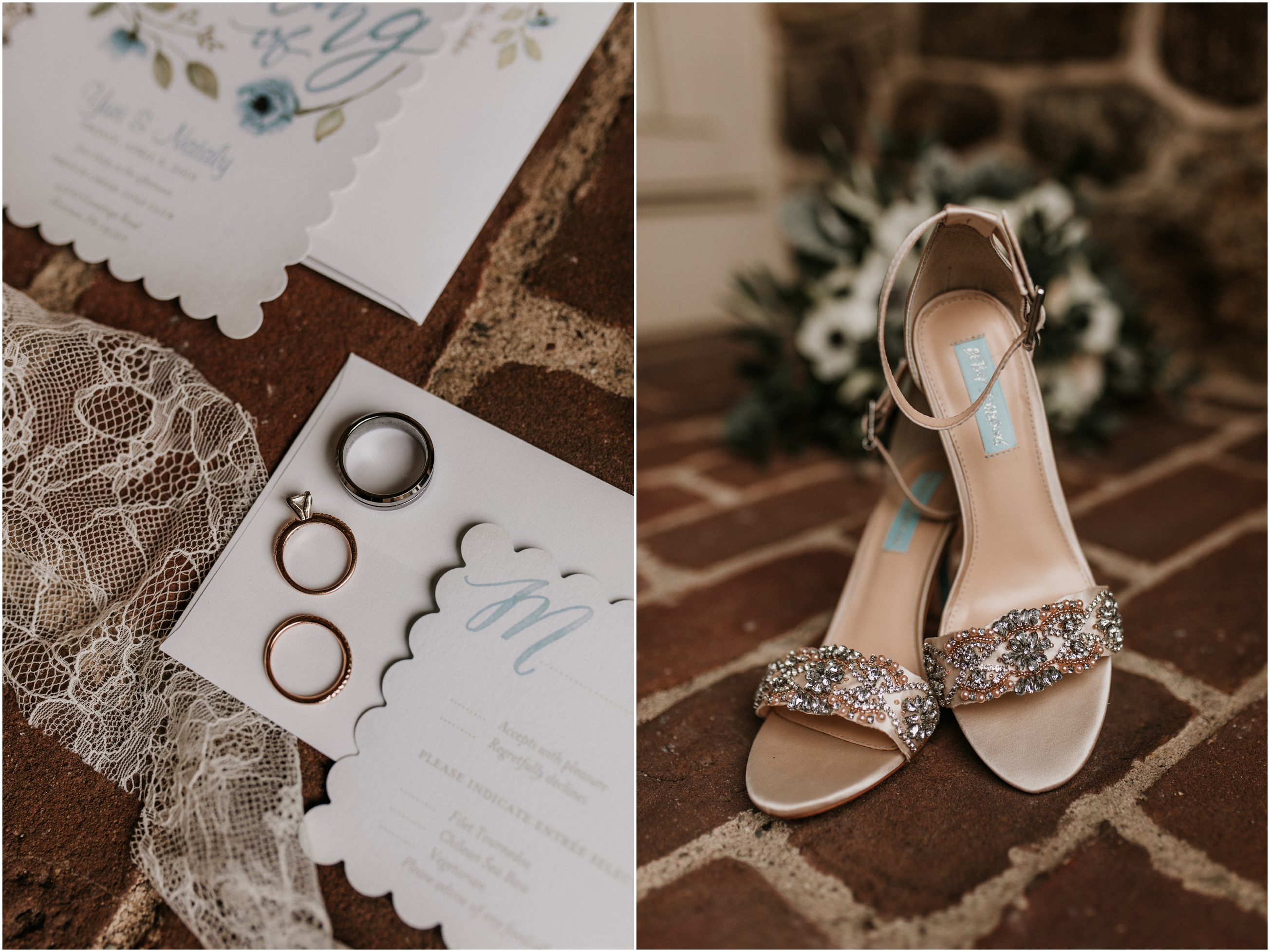bride's wedding details, bride's wedding heels