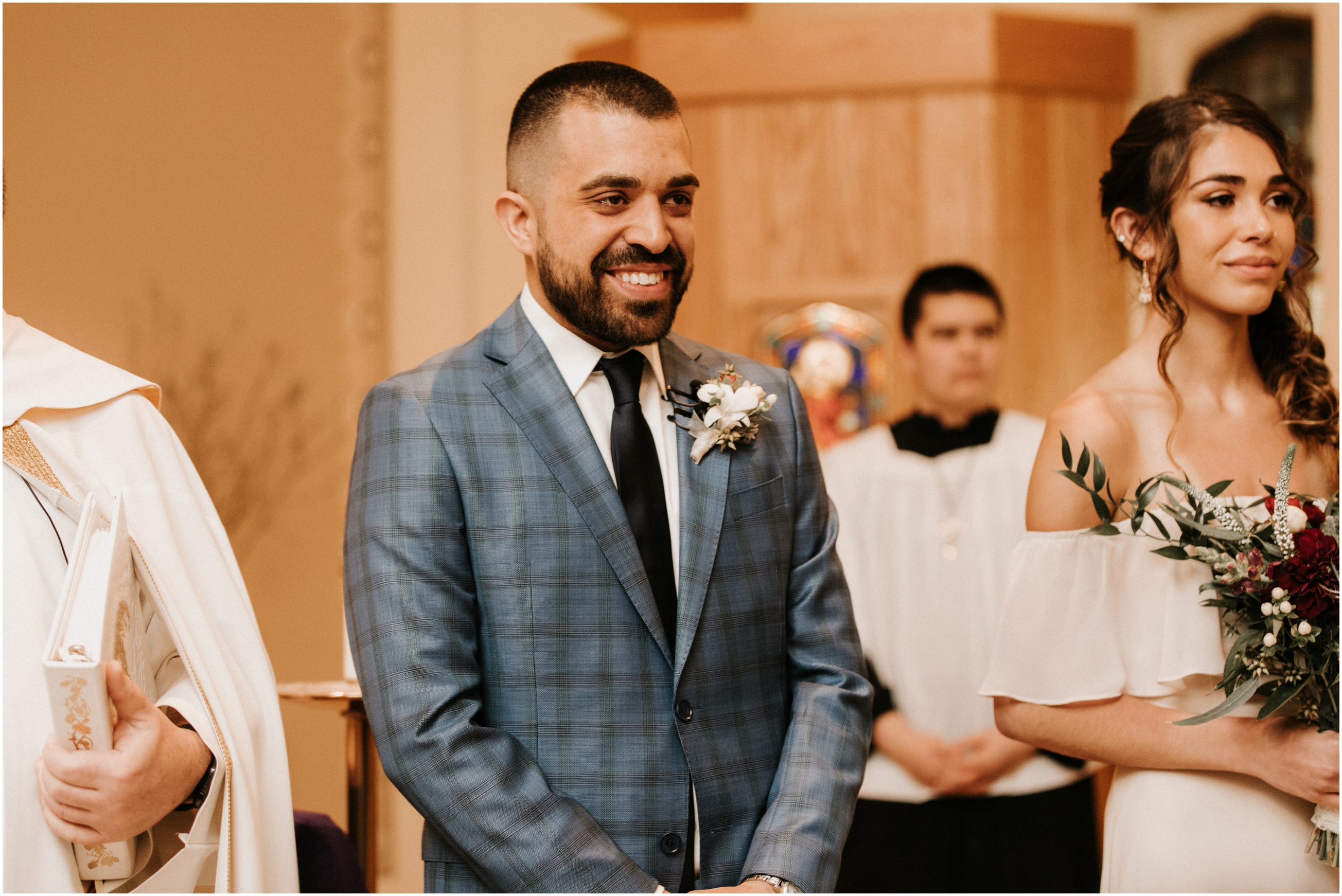 groom seeing bride for first time