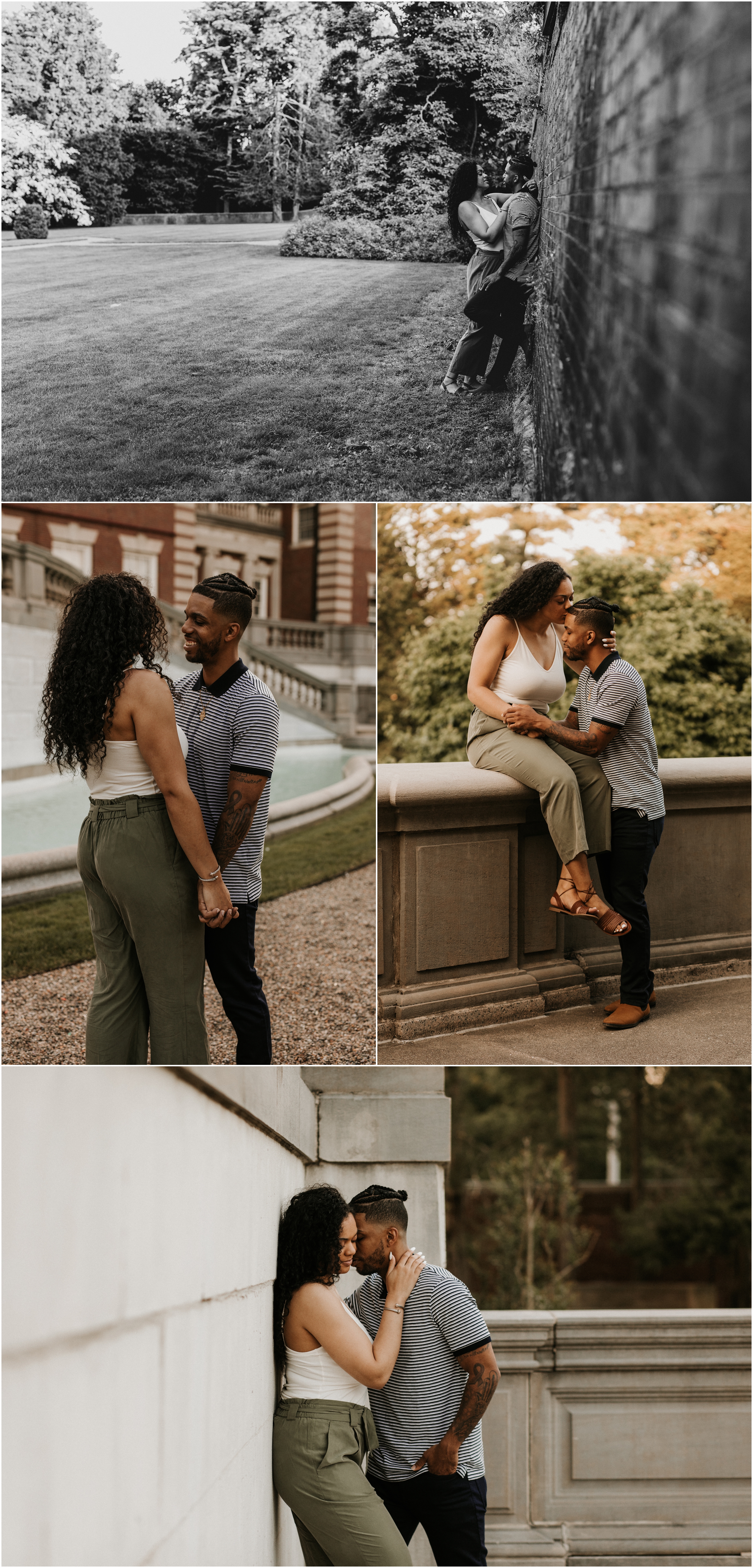 couple in love on FDU Madison college campus