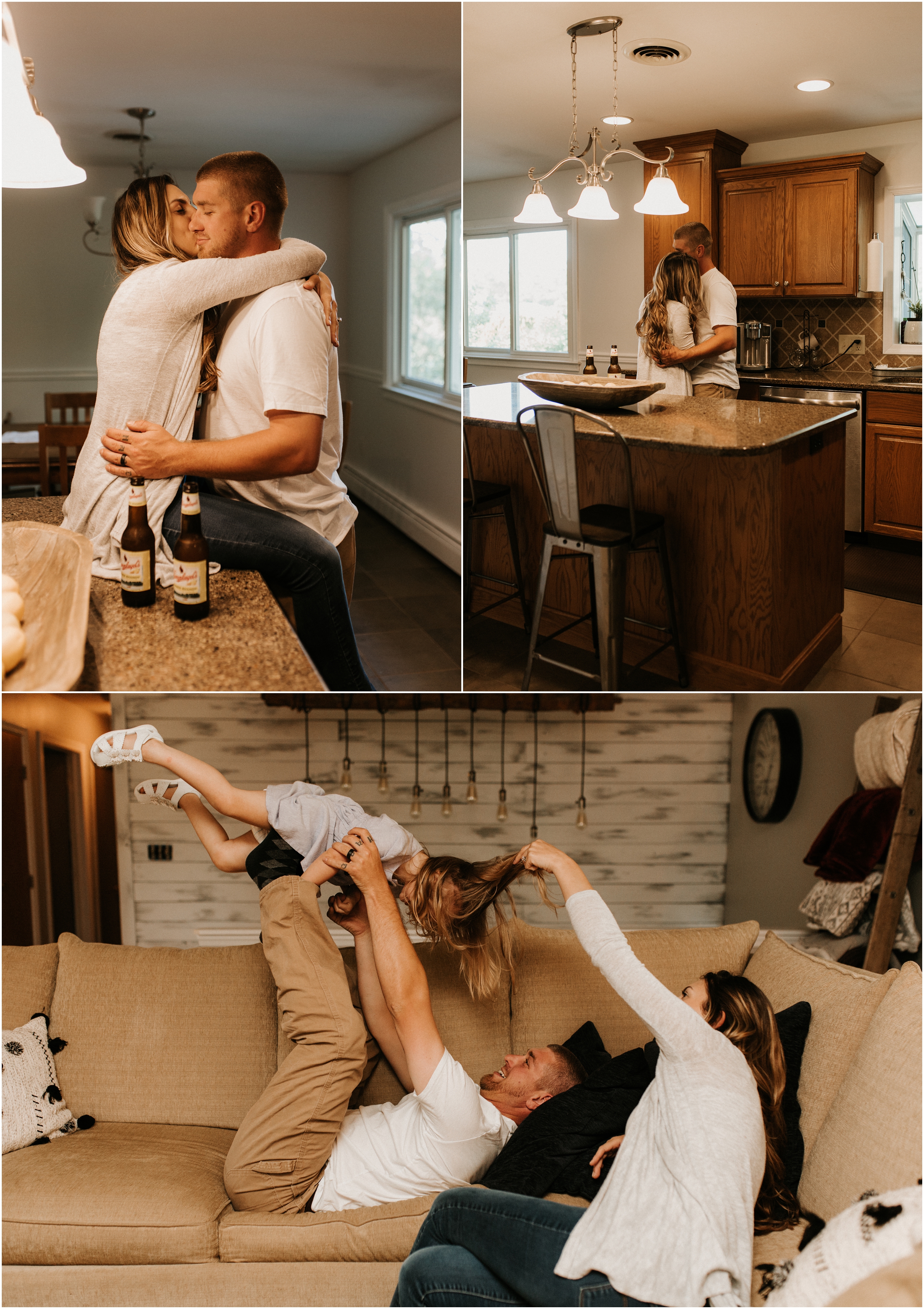 couple in love in kitchen