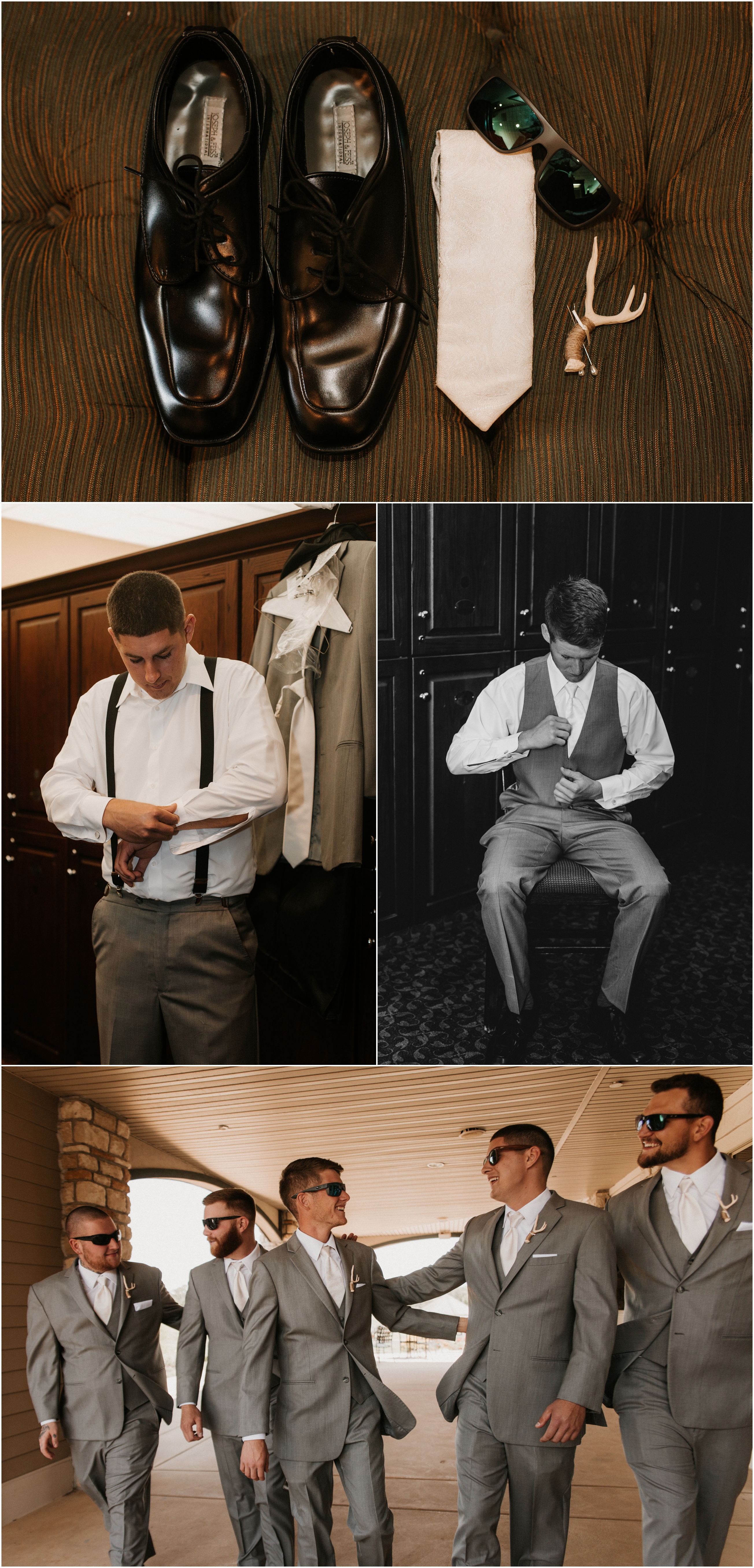 groom portraits and preparation for wedding day