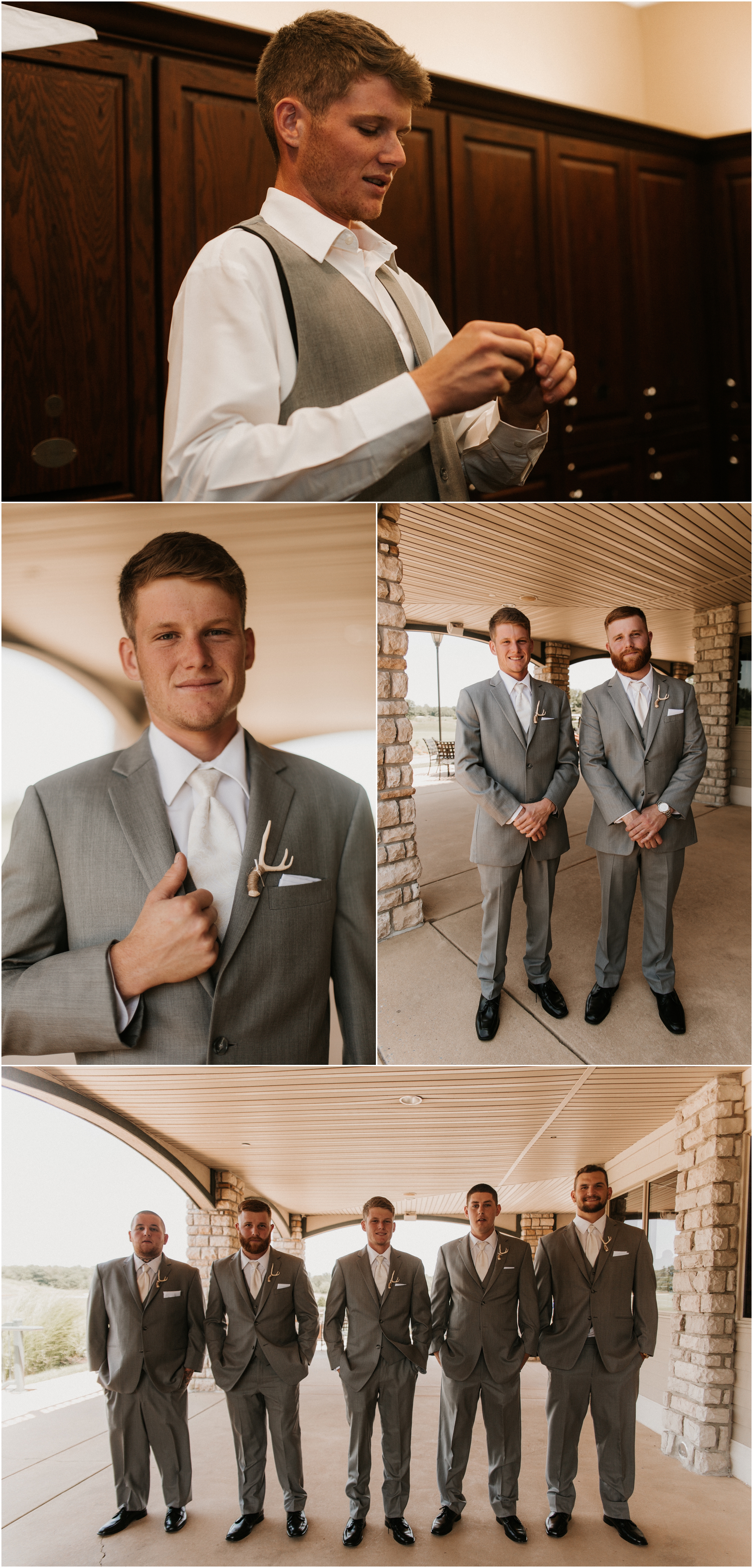 groomsmen portraits before wedding ceremony