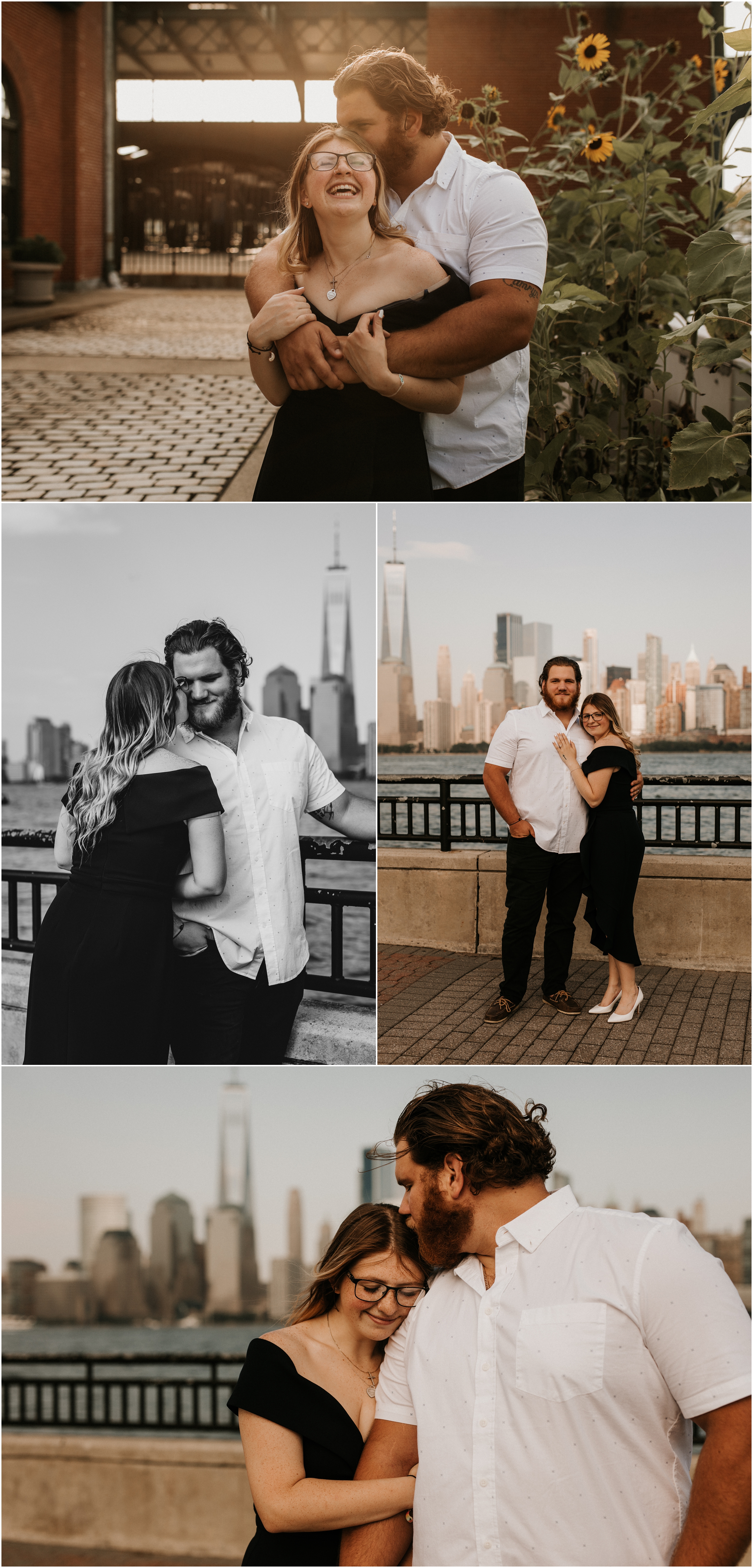 couple with nyc skyline in background