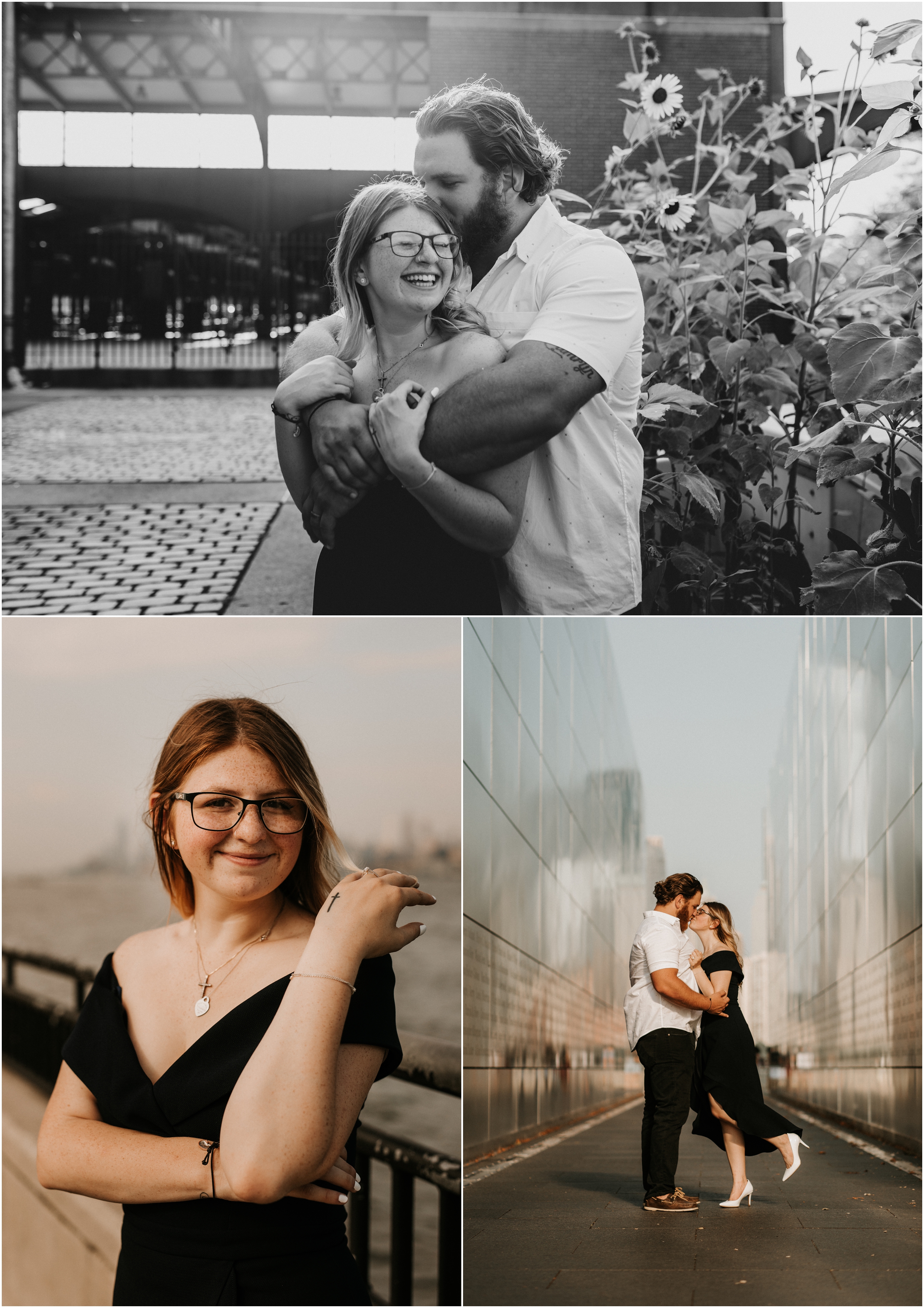 jersey city liberty state park couple in love engagement session