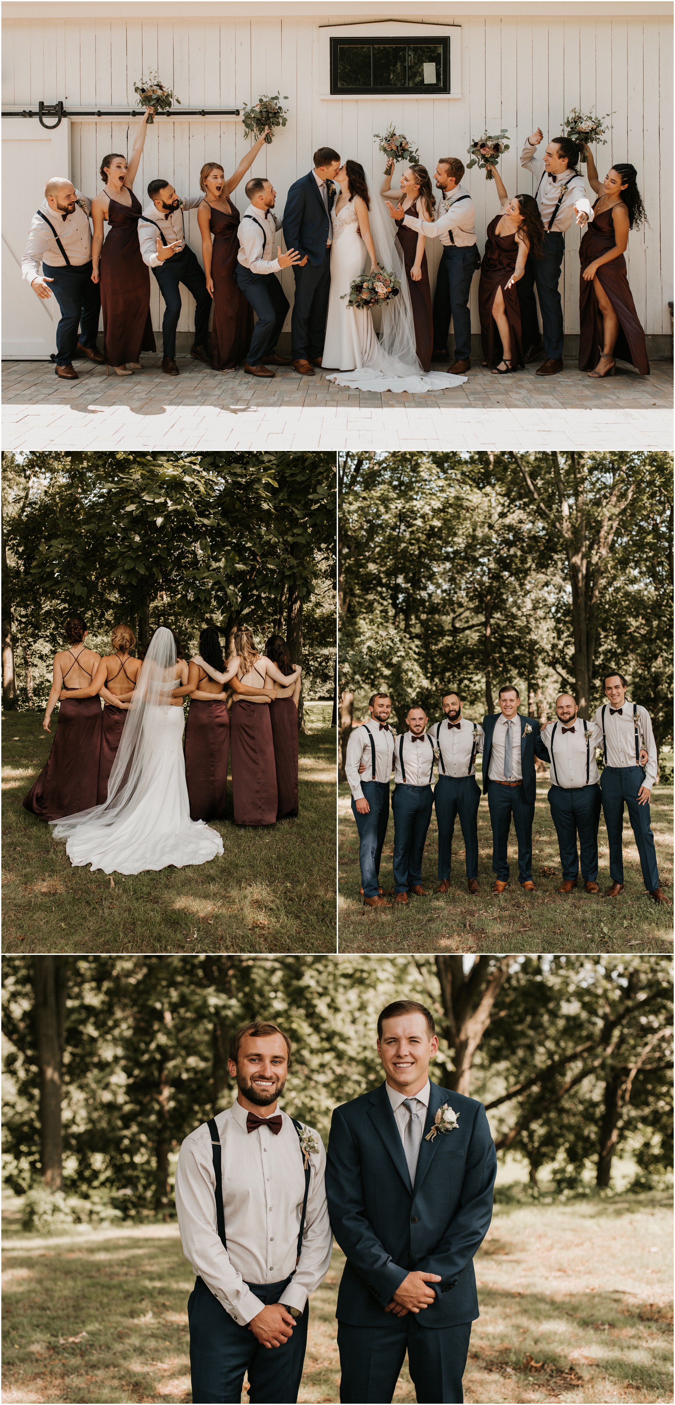 wedding party portraits at Boothe Memorial Park