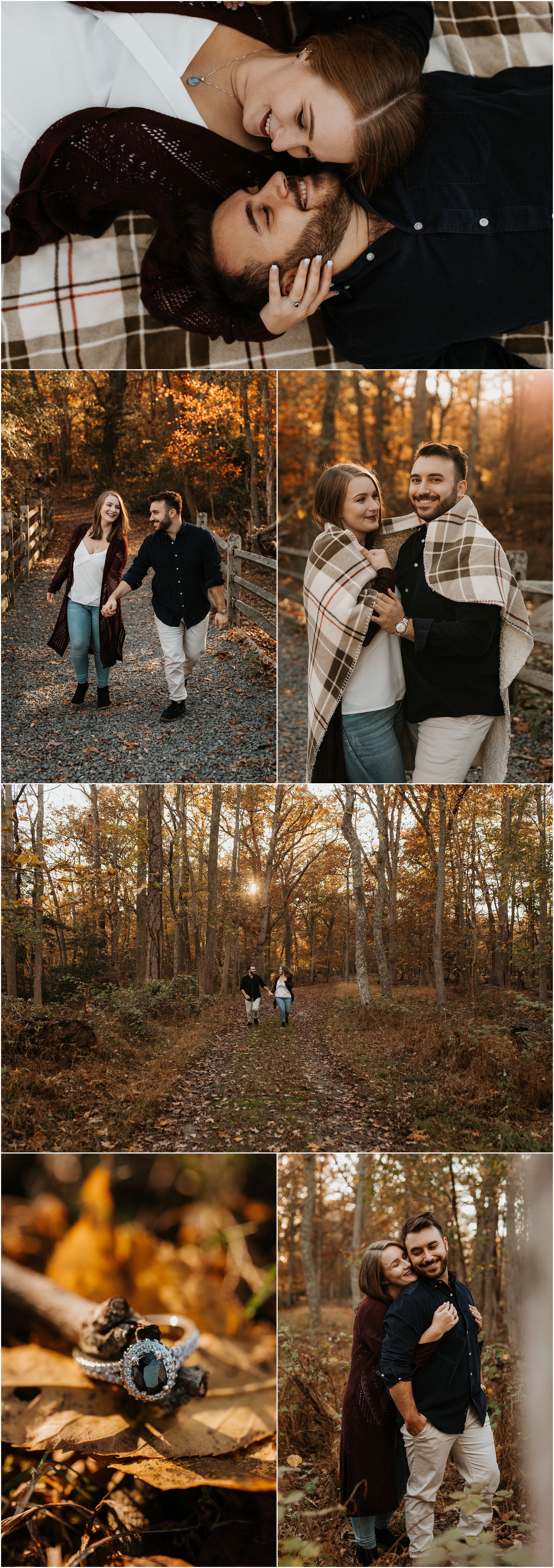 Fall Allaire State Park Engagement Session Wall Township, NJ