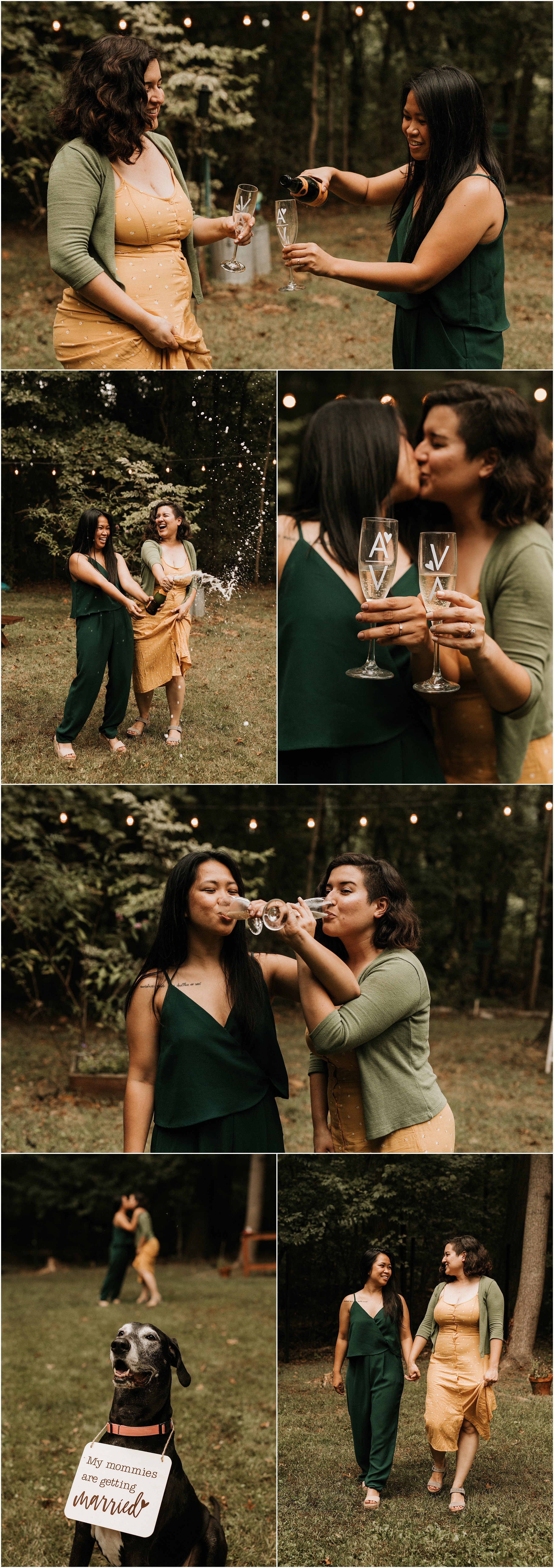 lgbtq couple popping champagne