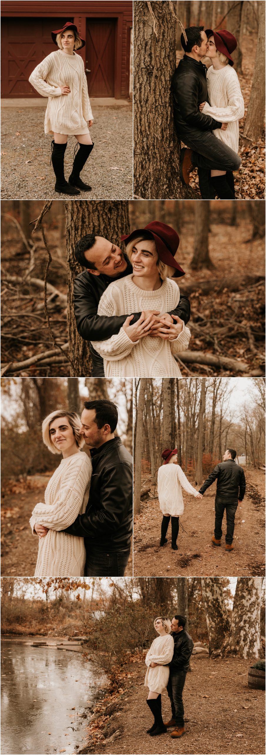 couple in love in fall woods allendale nj