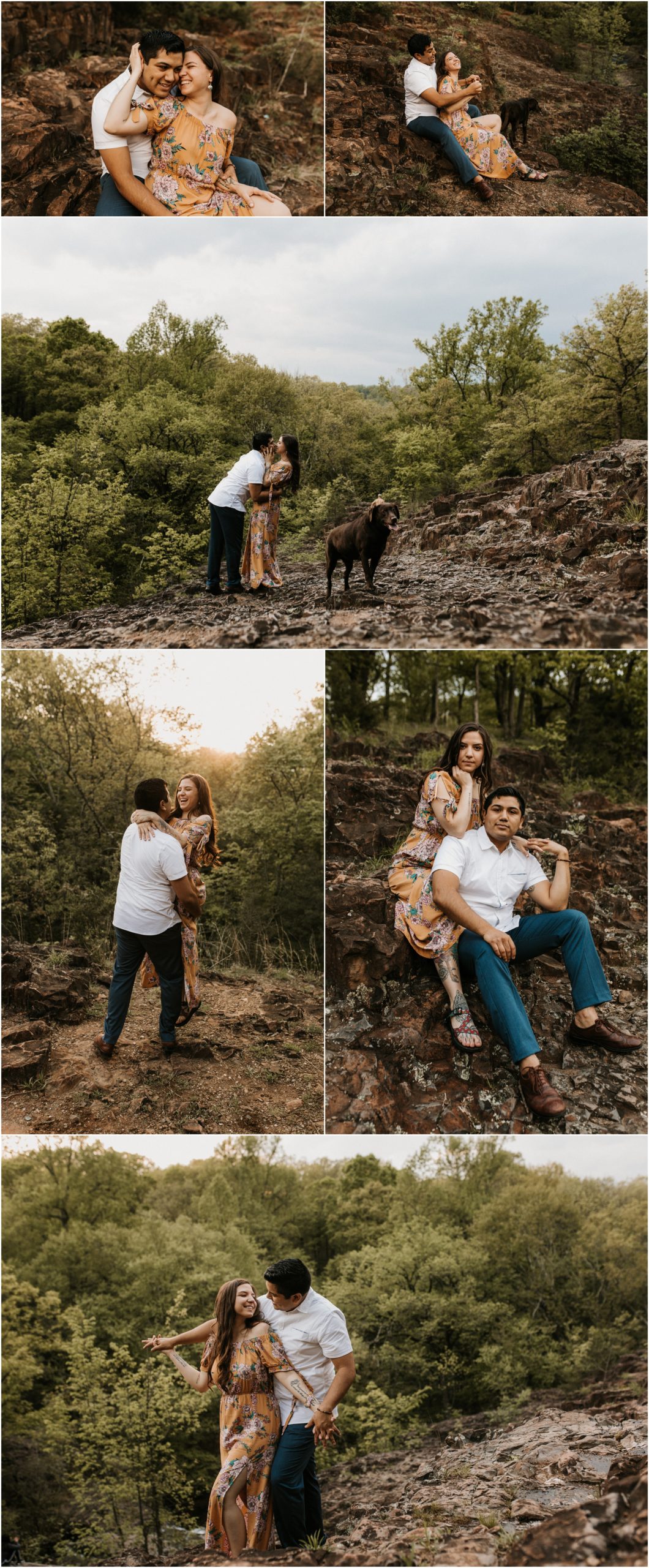 Spring South Mountain Reservation Waterfall Hiking Engagement Session NJ