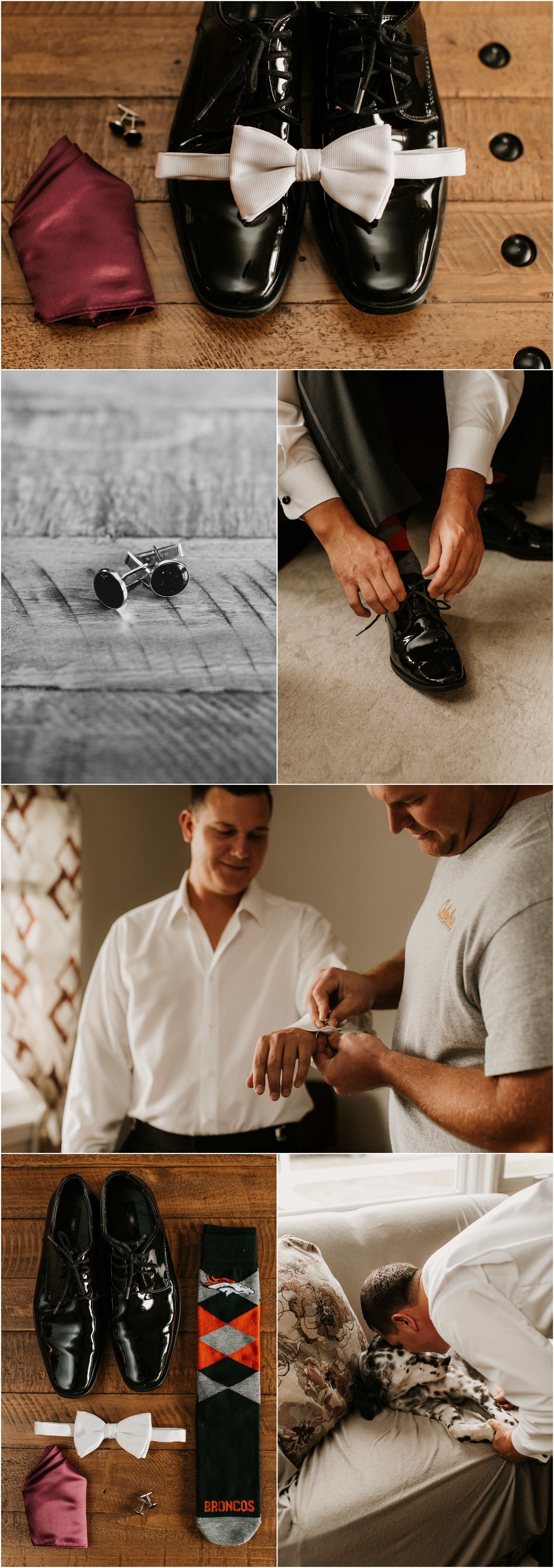 groom prepping for wedding day
