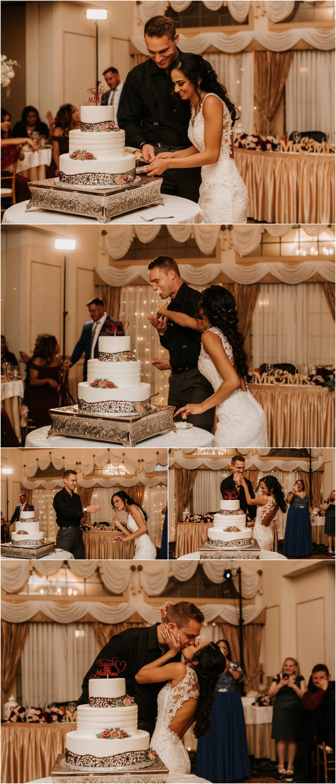 Lakewood Country Club Wedding NJ Wedding Reception Cake Cutting