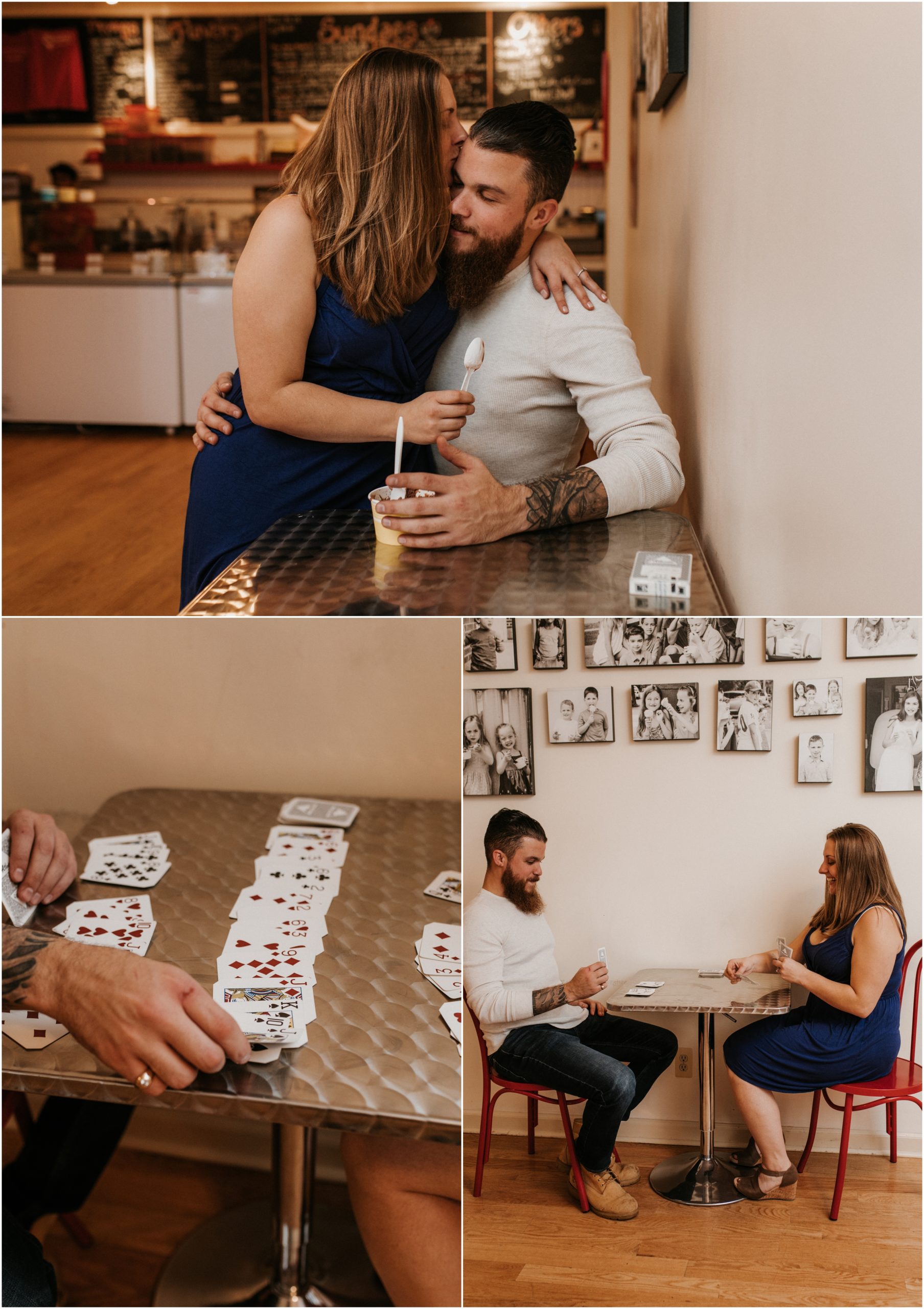 Fall Ice Cream Shop Engagement, NJ