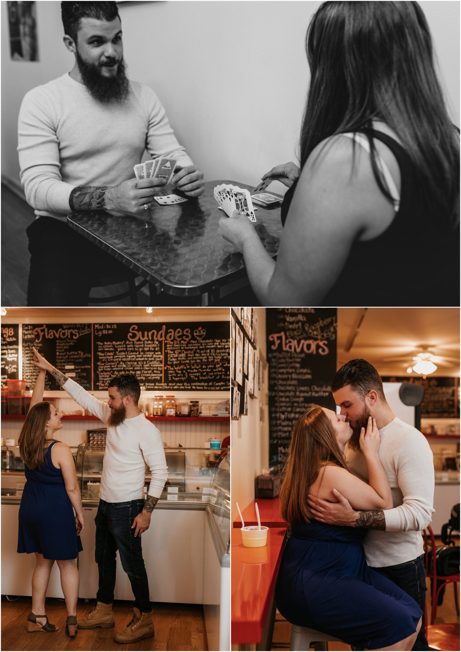 Fall Ice Cream Shop Engagement, NJ