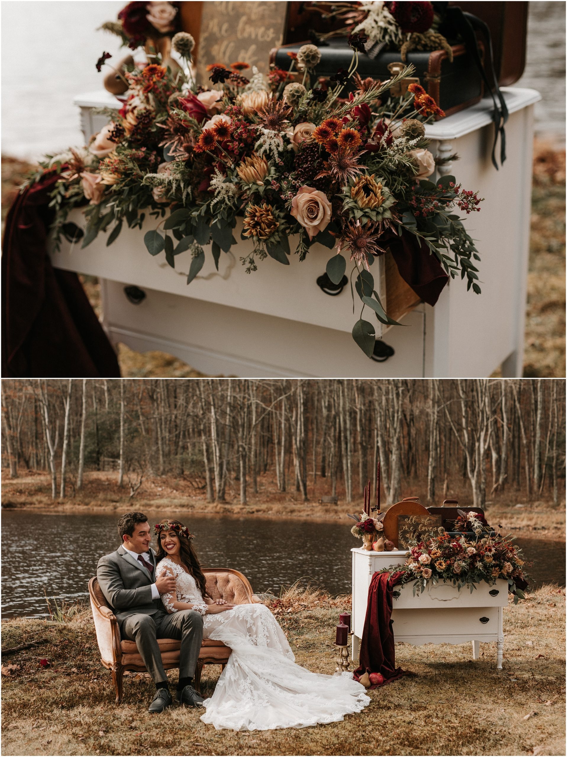 Fall Whimsical Outdoor Styled Wedding Portraits and Decor
