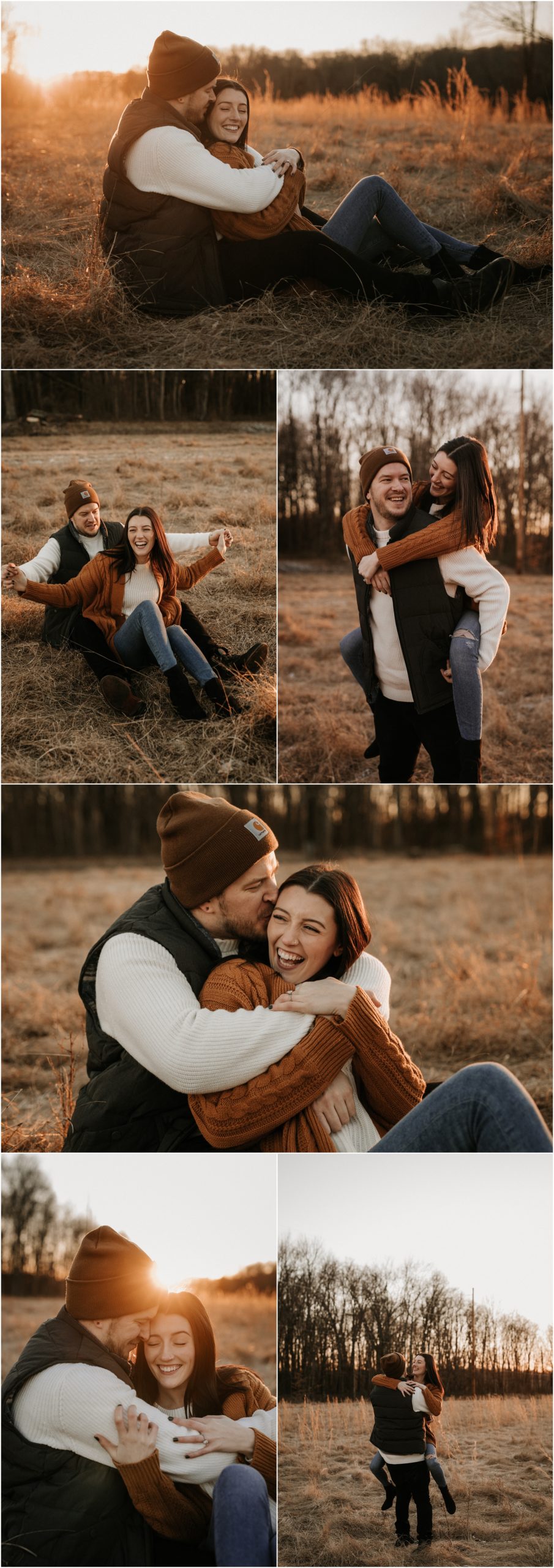 Winter Couples Session at Mercer Meadows, NJ