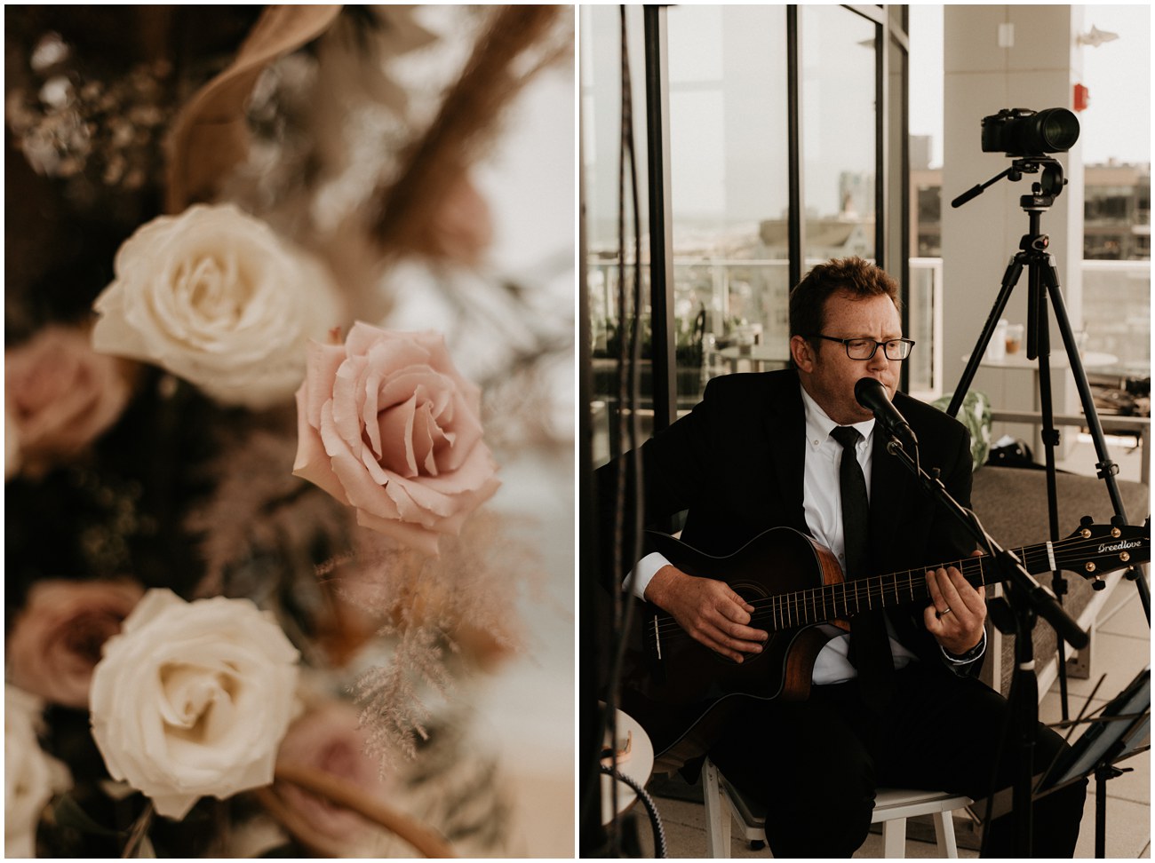 live acoustic singer at wedding ceremony