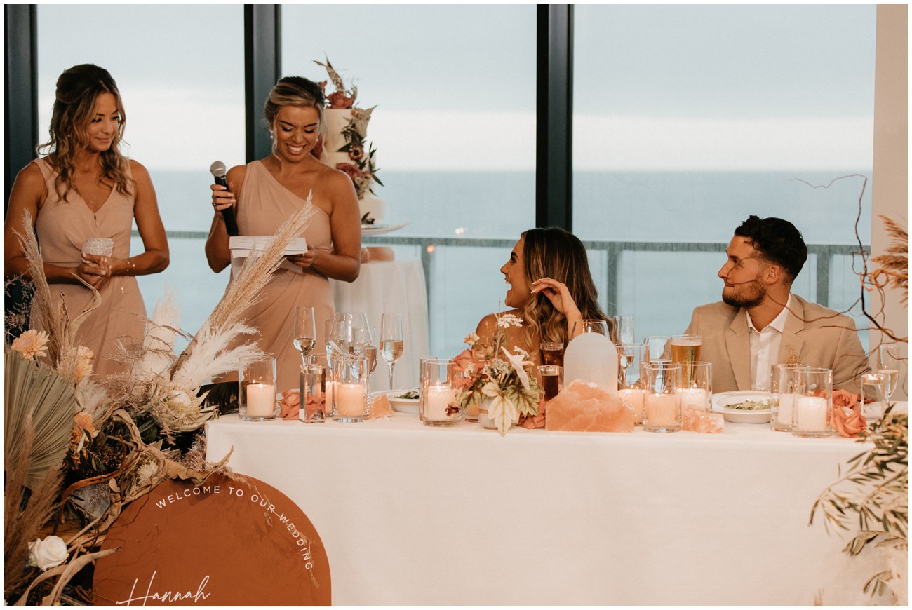 maid of honor speech during reception at wave resort in long branch new jersey