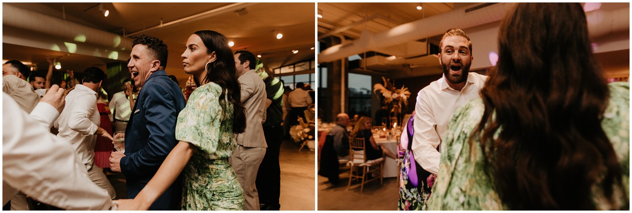 guests dancing at wedding reception at wave resort in long branch new jersey