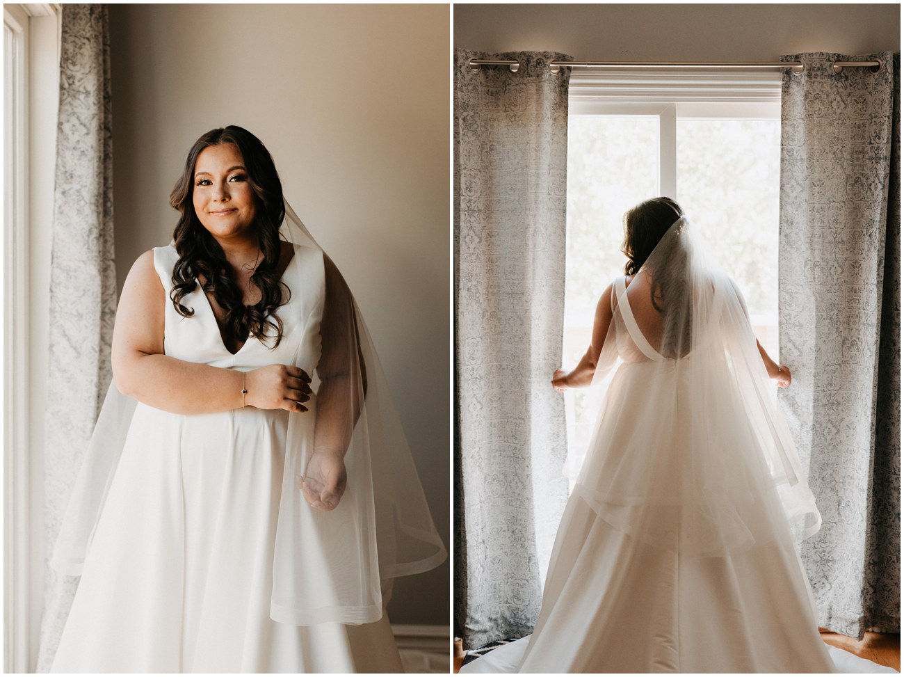 Collage of Bride in her wedding dress