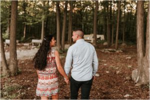 Spring Nature Couple Saffin Pond Mahlon Dickenson Reservation Engagement Session New Jersey Wedding Photographer