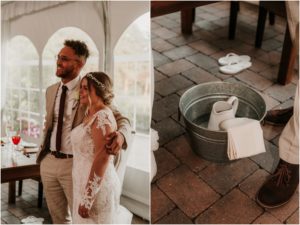 Windows on the Water at Frogbride Summer July Wedding Artichoke Blush Maroon Yellow Lace Outdoor Ceremony Tent Wedding New Jersey Wedding Photographer