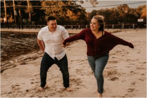 Boonton Downtown Lake House Beach Fall Ice Cream Shop October Engagement Session New Jersey NJ Wedding Photographer
