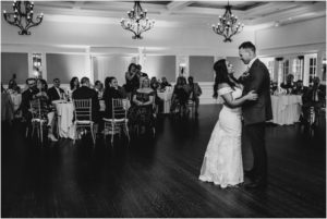 bride and groom reception first dance