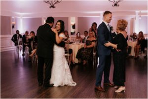 bride and groom reception parent dance