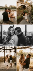 philadeliphia pa engagement session couple kissing at park