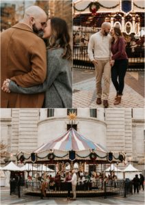 Cozy Winter HolidayEngagement Session Philadelphia PA