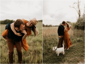 couple piggyback ride