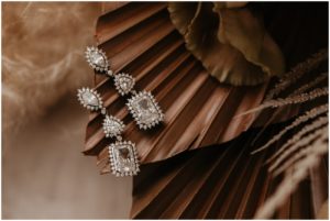 bride detail wedding earrings