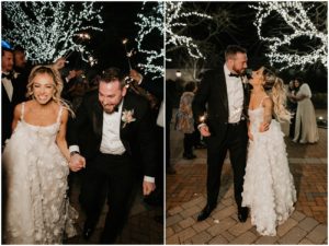 bride and groom sparkler exit at florentine gardens