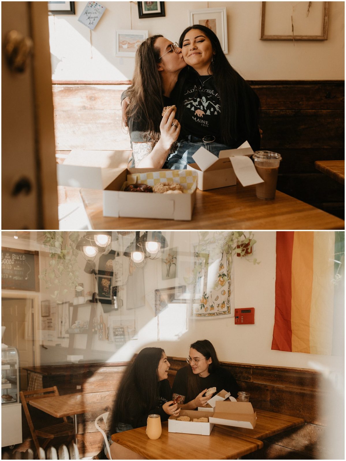 Vegan Yellow Rose Bakery Engagement Session, NJ Briana & Griffin