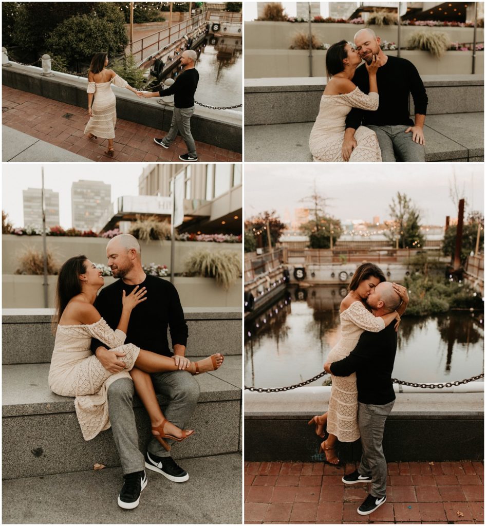 Collage of couple portraits for Philadelphia engagement session